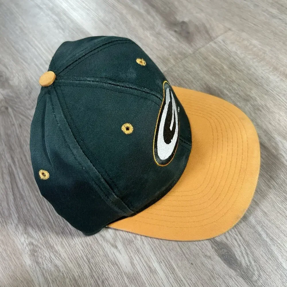 Vintage Green Bay Packers Hat Snapback‎ NFL Football Logo 7 Green Yellow Cap